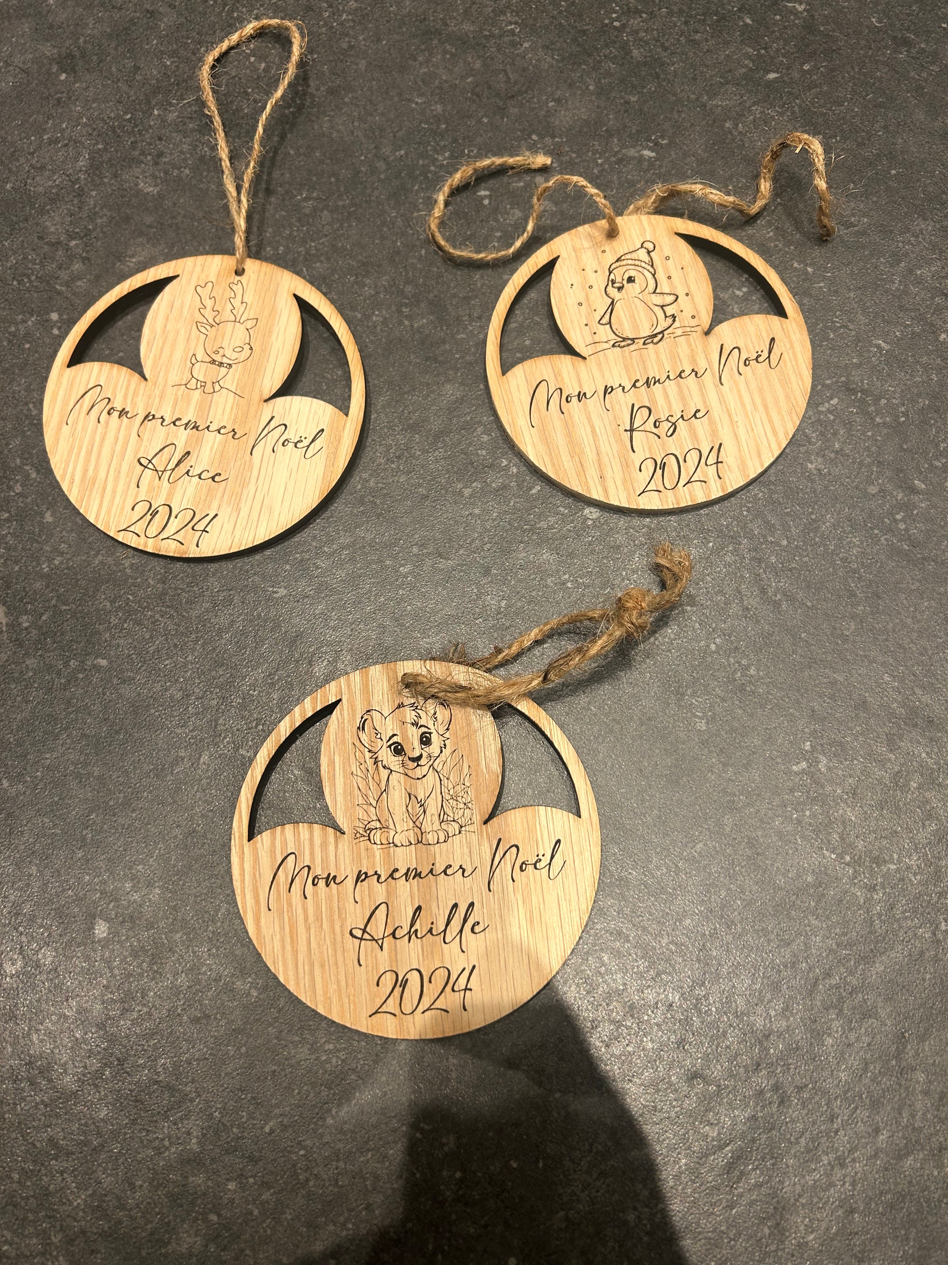 Décoration de Noël en bois personnalisée