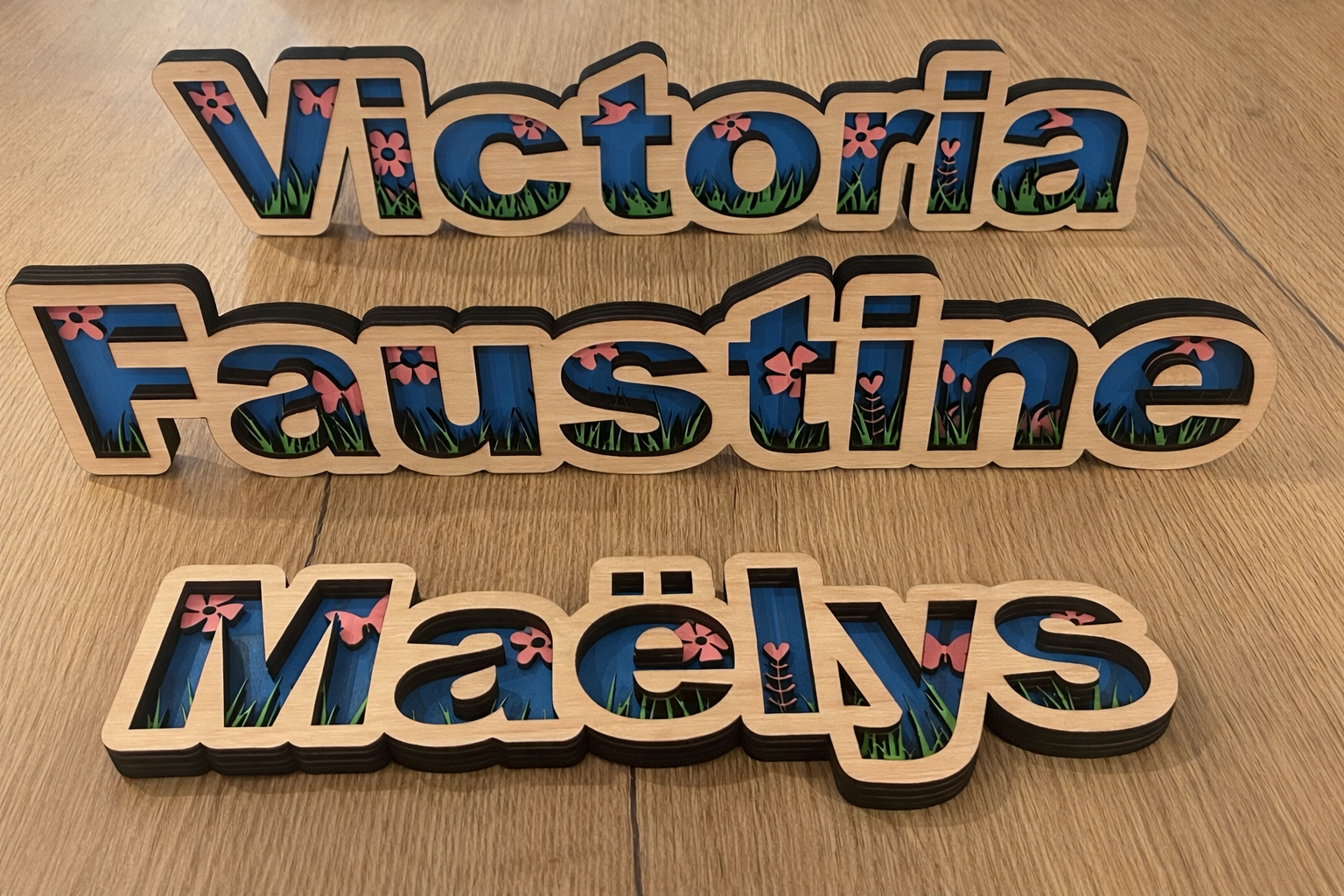Décoration en bois – Prénom ou mot personnalisable