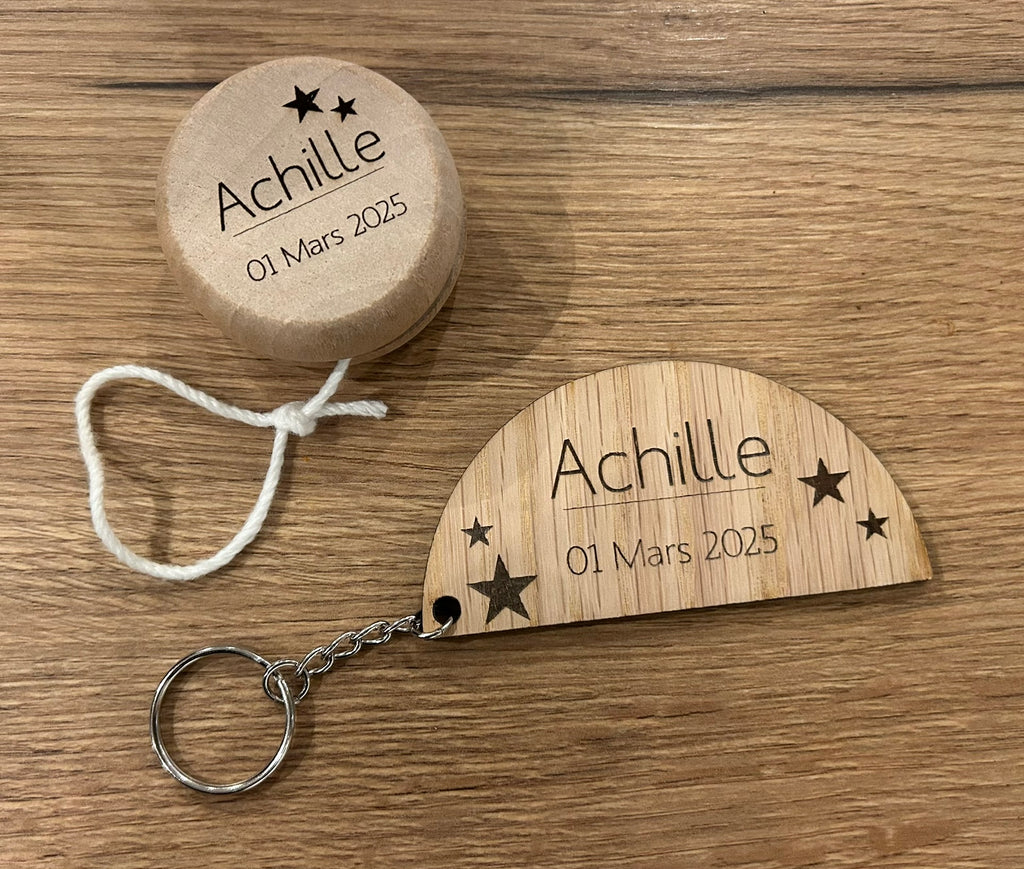 Porte-clés en bois 100 % personnalisable – Forme, dimensions et texte au choix